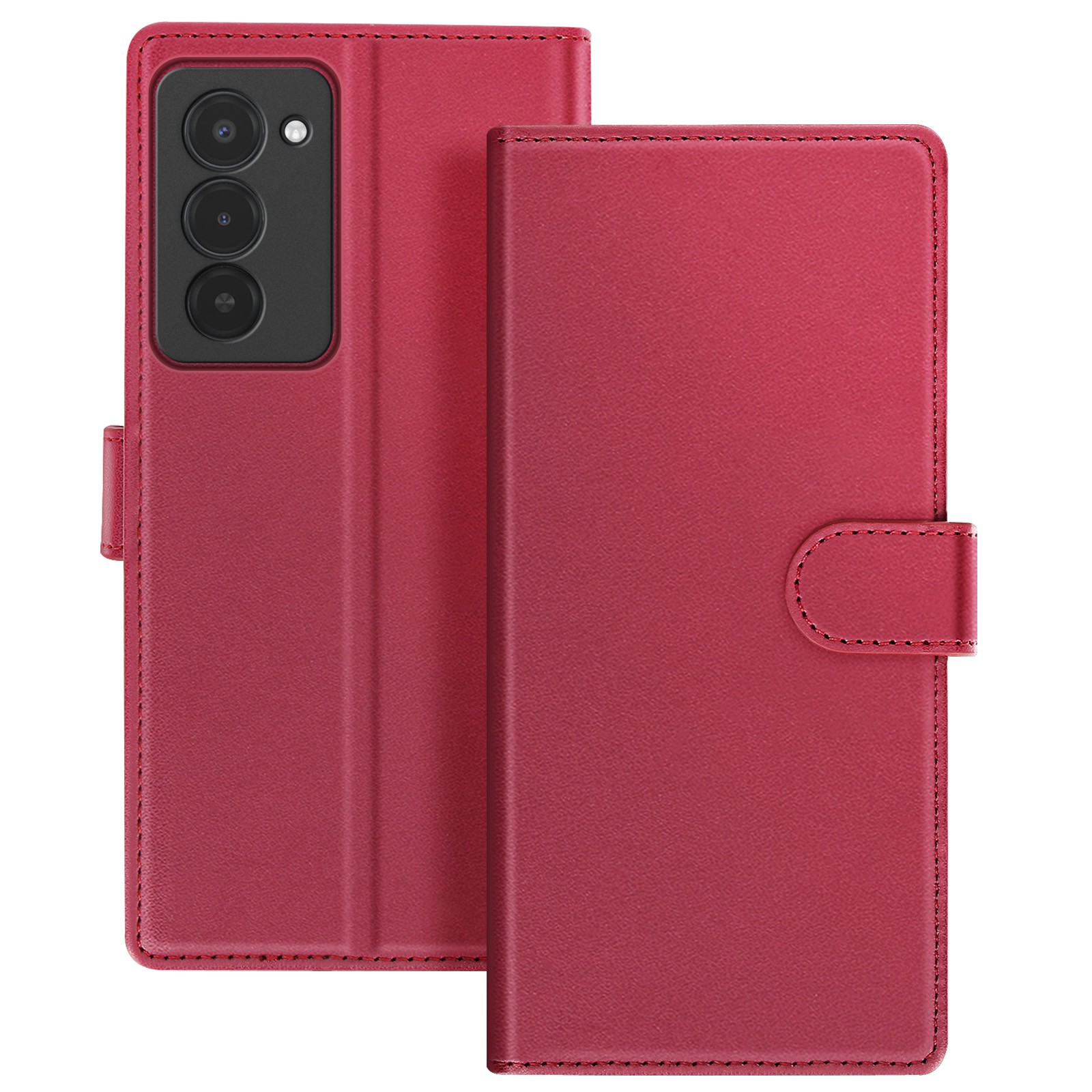 Étui portefeuille Redmi 15 5G Mayaxess avec coque amovible en cuir noir