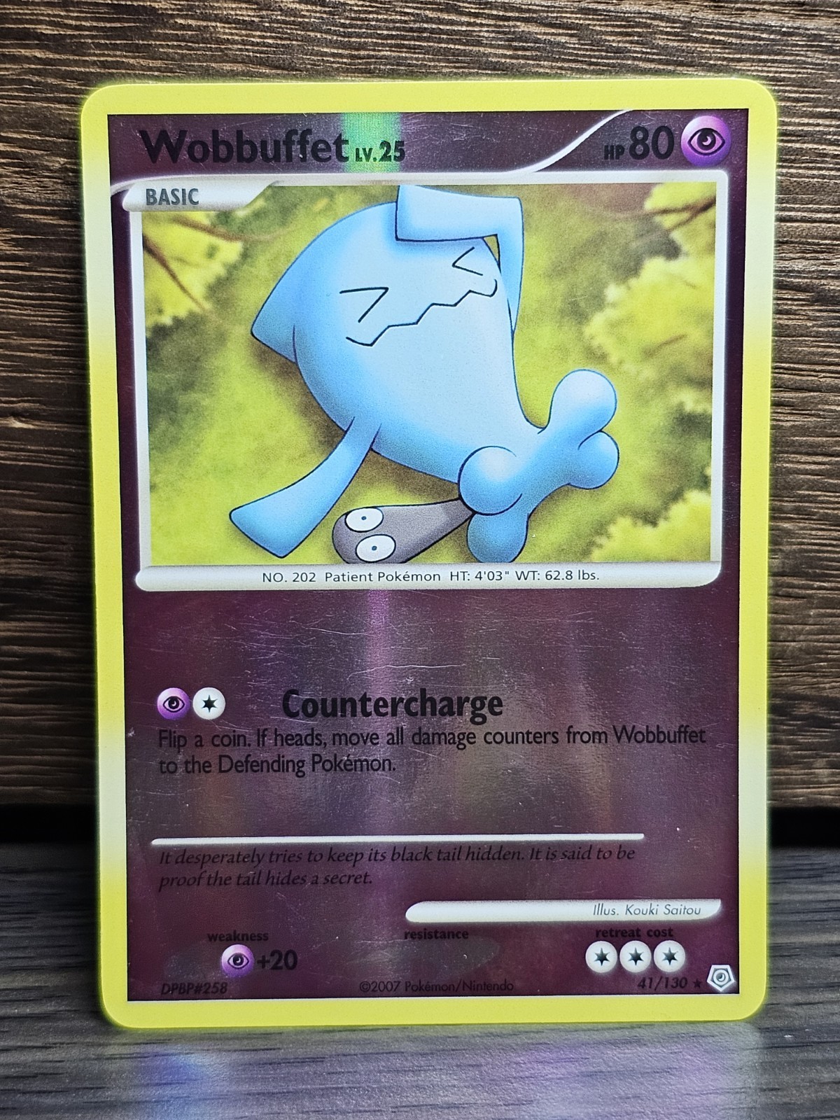 Wobbuffet 41/130 Reverse Holo Secret Wonders Nintendo 2007 Pokemon Card NM/VLP