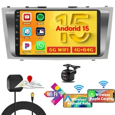 Android 15 Apple CarPlay GPS Navi BT For Toyota Camry 2007-2011 Car Stereo Radio