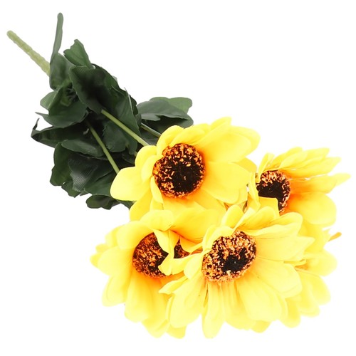 1 Grappolo Girasoli Artificiale Finto Fiore Bouquet Giardino Festa Nozze Decor - Foto 16 di 23