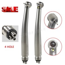 Dental LED/NO-LED E-generator High Speed Handpiece Turbine Push Button 4 Holes