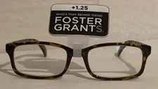   Reading glasses BOSTON TOR +1.25  FOSTER GRANT   READERS TORTOISE