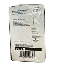 Bell Outdoor 5173-0 Single Gang Blank Waterproof Metallic Cover, 2V706