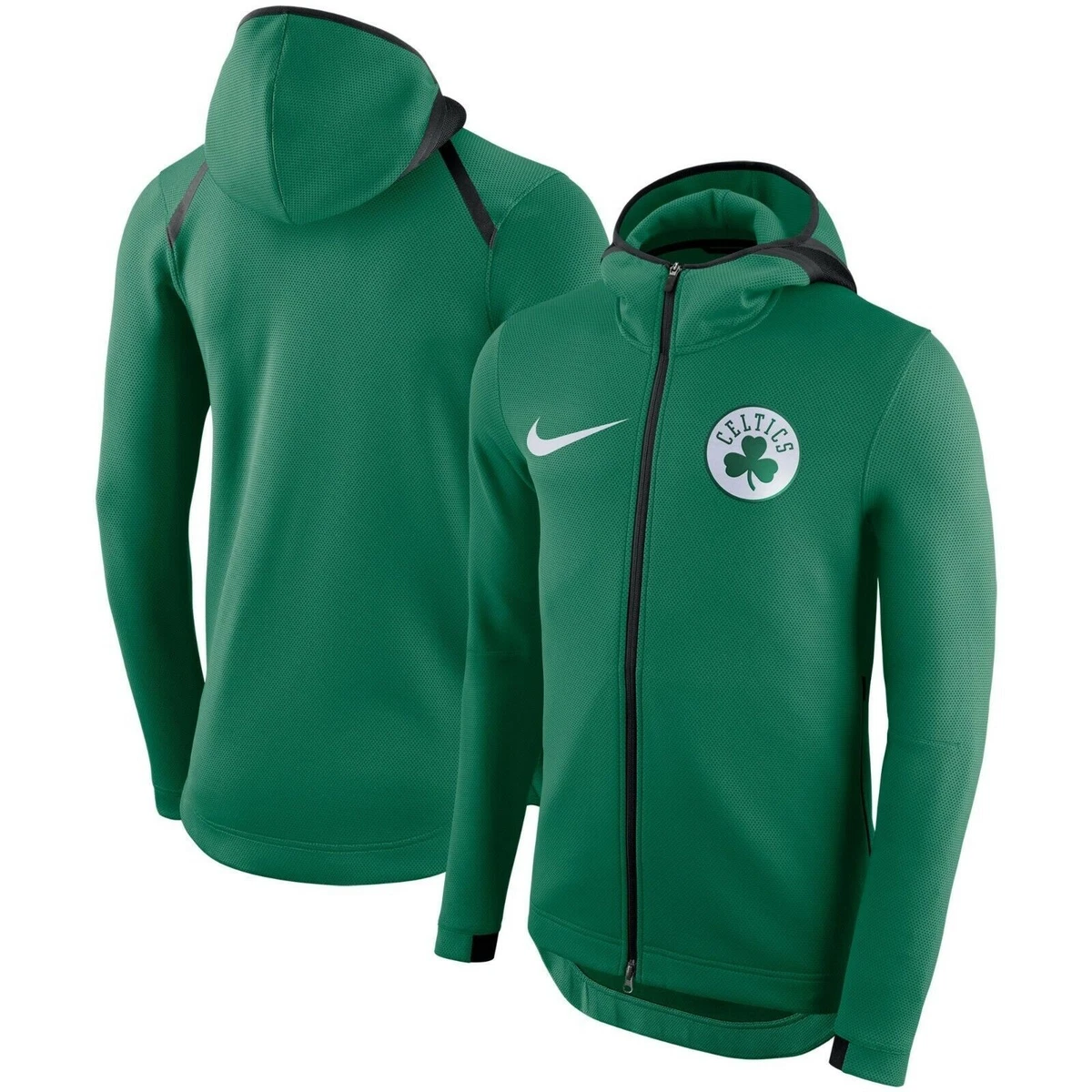 Nike Men's Boston Celtics Dry Showtime Full-Zip Hoodie - Medium