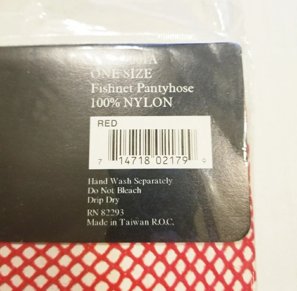 Pantimedias Leg Avenue 9001A talla única rojas de red nuevas de stock Foto 4 de 4