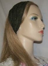 Headbands - Loden Crochet Look Lace Head Band - Wide Headband - Headwrap - Scarf