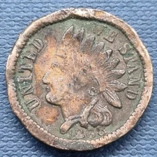 1863 Hard Times Token Army & Navy 1c Better Grade XF Details #80975