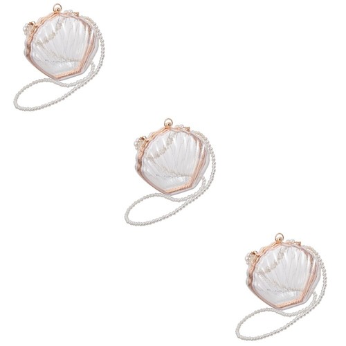 Clear Crossbody Bag Acrylic Crossbody Bag Pearl Chain Bag Clear Clutch Purse - Picture 7 of 12