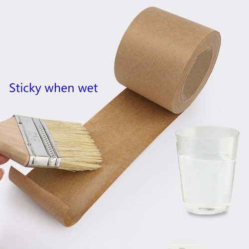 Wasseraktiviertes verstärktes Kraftpapierband Zum Selbermachen Versiegelung 3" breit 150 Fuß 1,5" Kern - Bild 7 von 8