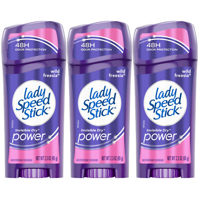 3-New Lady Speed Stick Invisible Dry Power Antiperspirant Deodorant Wild Freesia