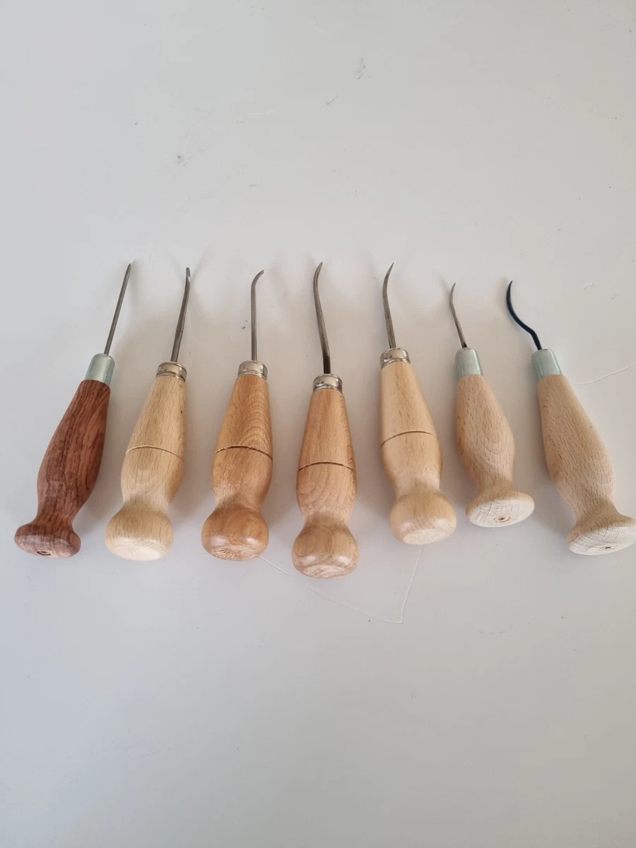 Hand Sewing Curved Welting Awls set of 7 Needles Shoemakers