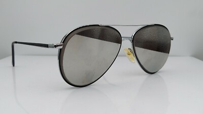Vintage Hamilton Black Silver Pilot Sunglasses FRAMES ONLY