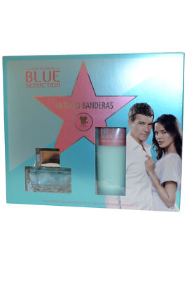 Blau Verführung EDT Spray 50ml Lotion 100ml Damen Duft Set Antonio Banderas