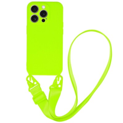FÜR APPLE IPHONE 13 PRO MAX - STRAP 2 Hülle mit Band Case Handy Tasche GRÜN