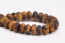 6x4MM Natural Matte Yellow Tiger Eye Grade AAA Rondelle Loose Beads 7.5"