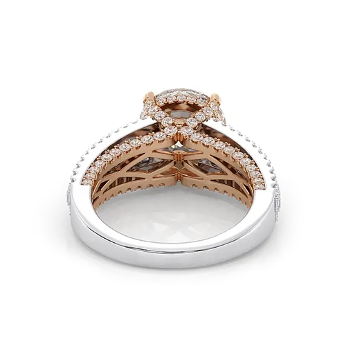 IGI Lab Created 3.25 Ct Diamond Round Cut Ring 14k Multi Tone Gold 4 5 6 - Picture 4 of 10