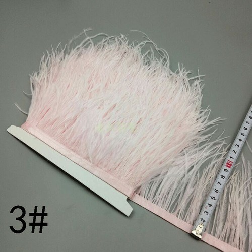 1M Ostrich Feather Satin Ribbon Trimming Fringe Fur Tassel Craft Costume 13-15cm - Picture 15 of 46