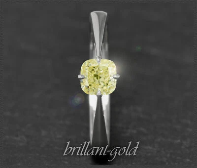 Diamant 585 Gold Damen Ring 0,85ct, Si2, gelb; natürliche Farbe & unbehandelt! - Bild 1 von 4
