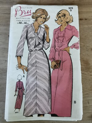 Patron Couture Robe Vintage Années 70 - Pour Créer Une Pièce Unique - Occasion