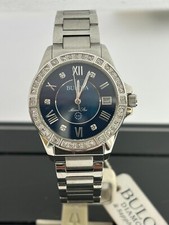 Bulova Marine Star Midnight Blue Mother of Pearl Diamond Dial Ladies Watch...