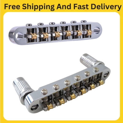 Silver Tune-O-Matic Bridge w/ Roller Saddles for Epiphone Les Paul, SG, ES, Dot