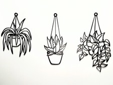 Plant Wall Art, Home Decoration Gift, 3 Piece, Wood Decor, Succulent Cacti Boho