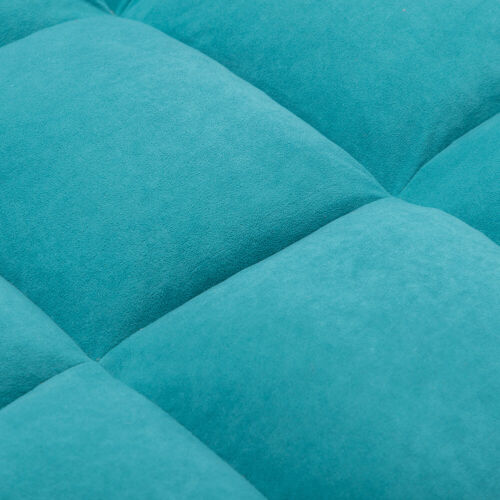 Matte Velvet Single Sofa Bed Adjustable Recliner Chair Armchair & Footstool Set - Picture 8 of 8