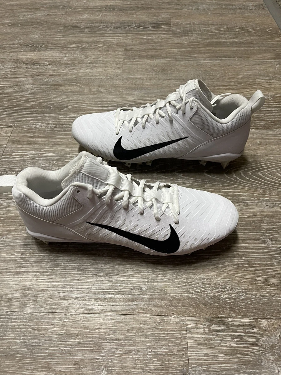 Men's Size 13 Nike Alpha Menace Pro 2 Low White/Black Football Cleats | eBay