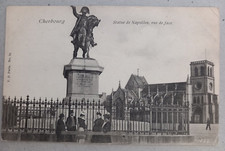 Cherbourg Statue de Napoleon vue de face Vintage Postcard V.P.Paris No.10