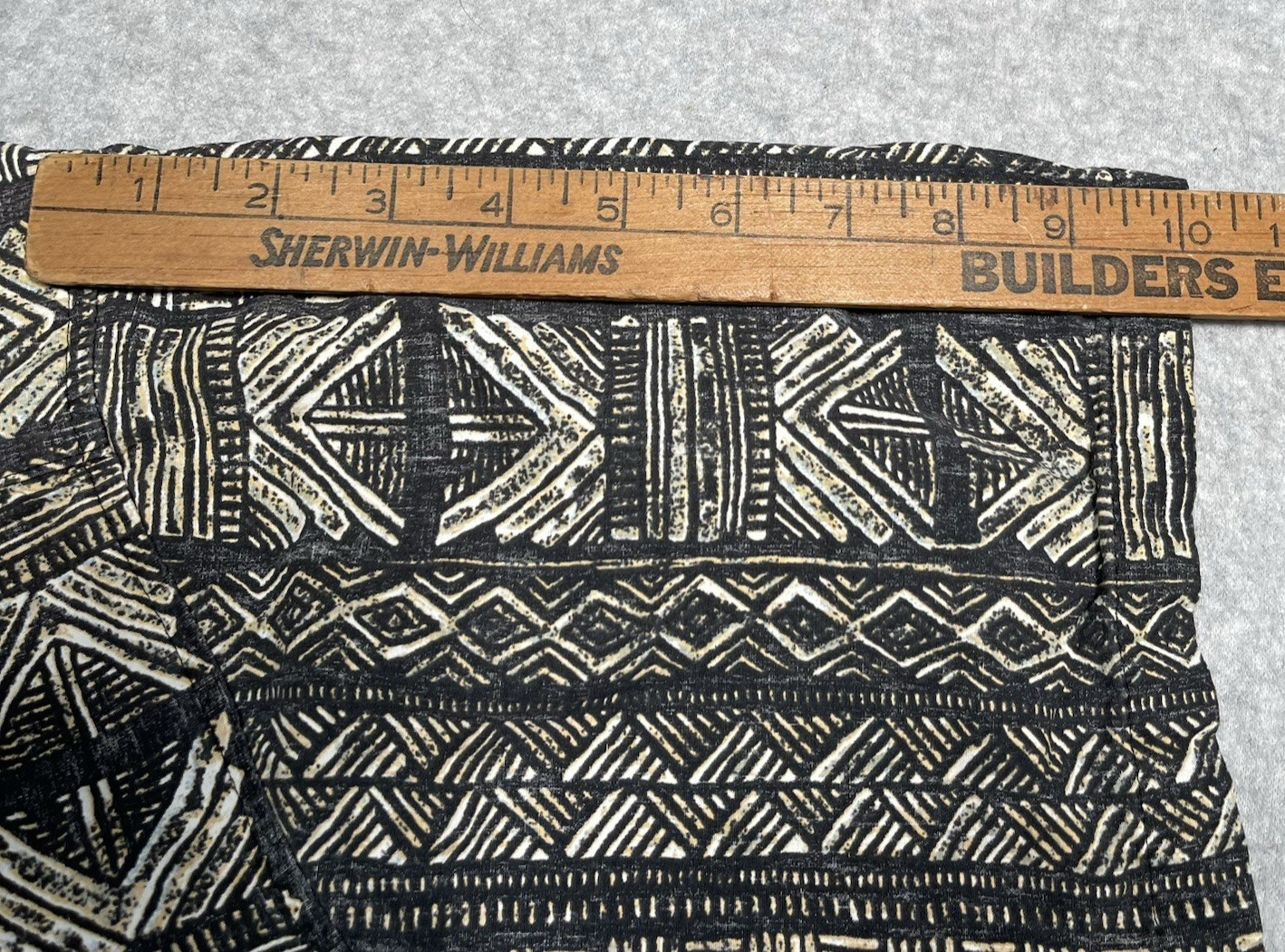 Cooke Street XL Hawaiian Shirt Black Beige Tribal Reverse Print Button Up