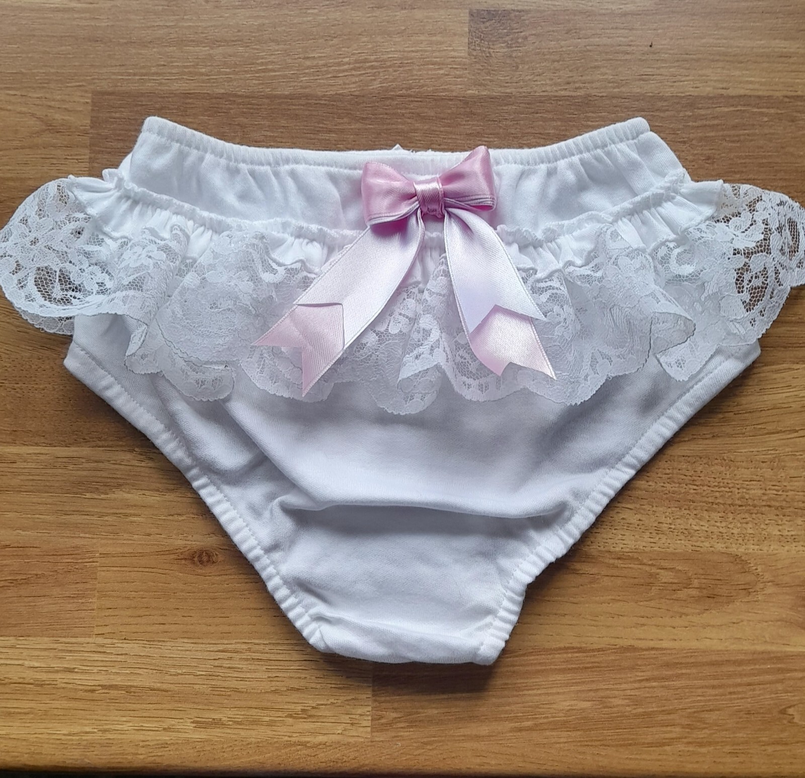baby girls frilly knickers /over nappy covers size 36 Mths Pink/ White