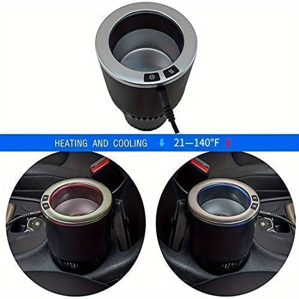 Calentador y enfriador 2-1 portavasos inteligente para coche portavasos premium Foto 2 de 4
