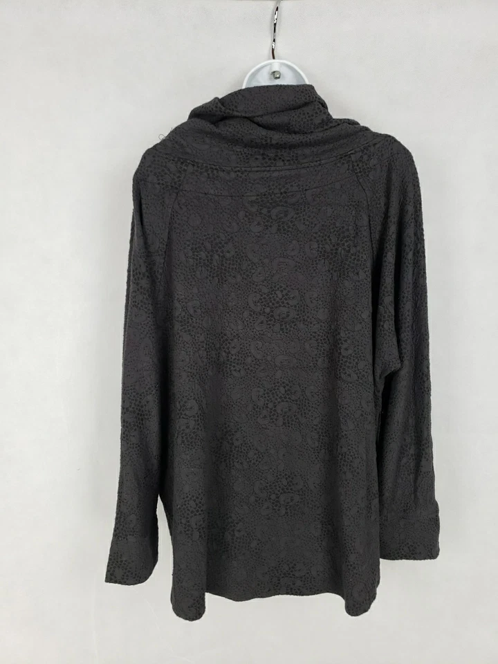 Kekoo дизайн зимний размер 3 широкие пуговицы воронка шеи длинным рукавом серый свитер - Изображение 4 из 4