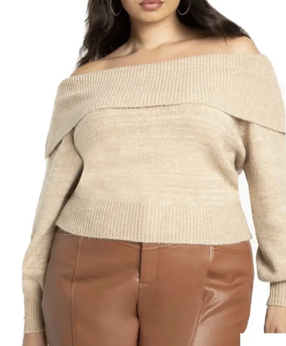 Plus size tan sweater clearance