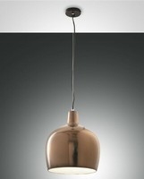 Fabas Luce Pendel Leuchte HäNge Lampe Glossy E27 3610-45-179 Bronze Metallic