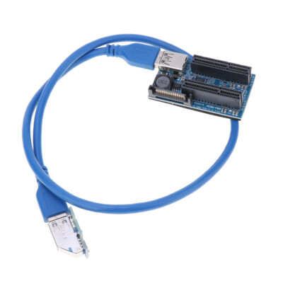 Pcie Express PCI E 1x bis Dual 4x Extender Riser Kartenadapter USB 3.0 Kabel