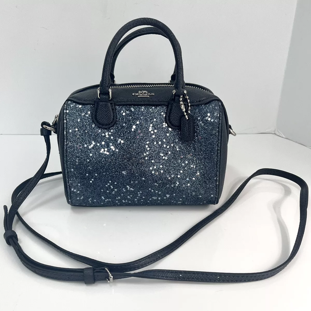 Coach Micro Mini Bennett Crossbody Blue Star Glitter Purse Bag F37747