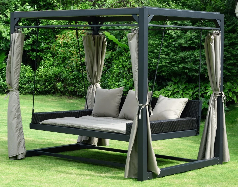 XXL Gartenpavillon Sonneninsel Sonnenliege Gartenliege Pavillon Sonnenschutz NEU - Bild 1 von 4