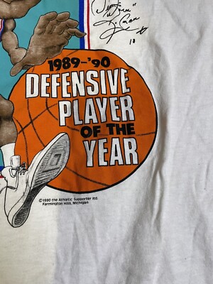 Vintage 1990 Dennis Rodman Detroit Pistons T-Shirt The Worm XL N2