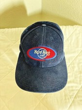 Vintage Hard Rock Cafe Maui Hat Cap Brushed Denim USA Made Dark Blue EUC