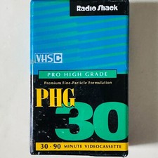Radio Shack PHG 30 Video Cassette New / Sealed VHS-C 30-90 Minutes