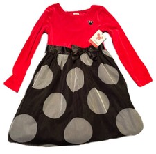 Toddler Girl's Red  Black Disney Minnie Mouse Tutu Dress, Size 5 - See Info