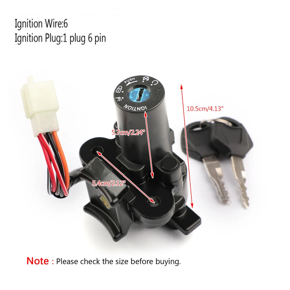 Ignition Switch Fuel Gas Cap Helmet Lock Set For KAWASAKI KLX250/SF 2009-2020 - Изображение 3 из 4