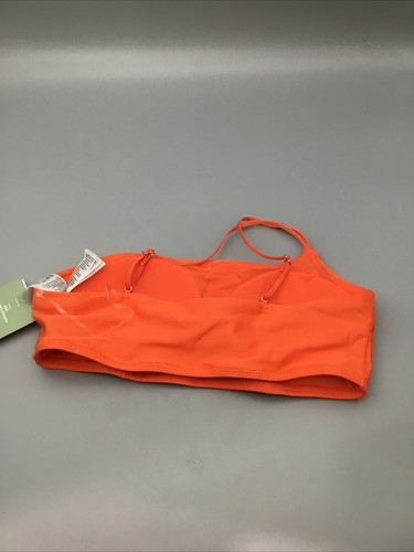 H&M Orange Bikini Top Womens Size 6 Swim Padded with Spaghetti Straps NEW - Picture 2 of 3
