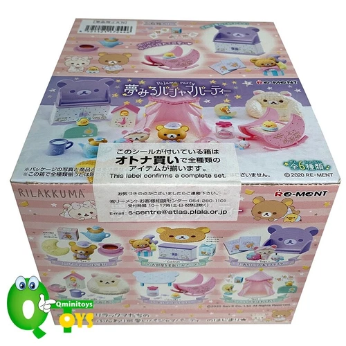 Rare 2020 Re-Ment Rilakkuma Pajama Party Full Set of 8 pcs