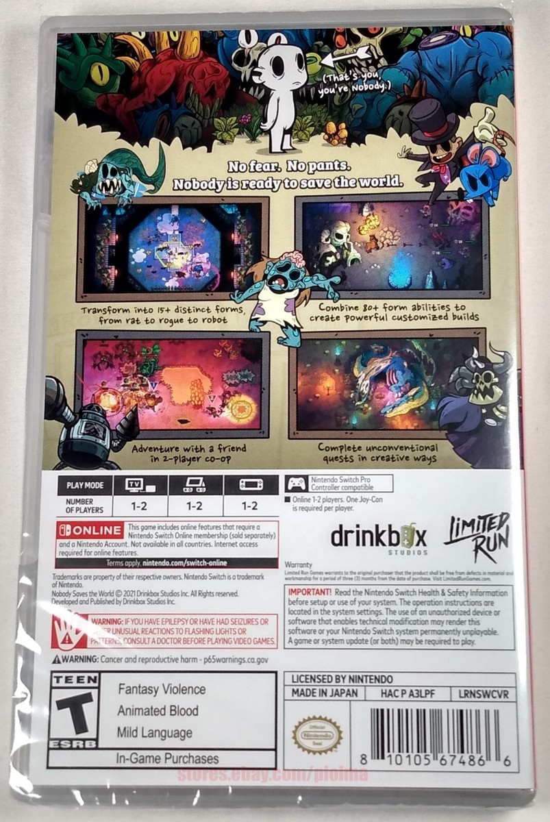 NOBODY SAVES THE WORLD Brand New NINTENDO SWITCH Game ESRB