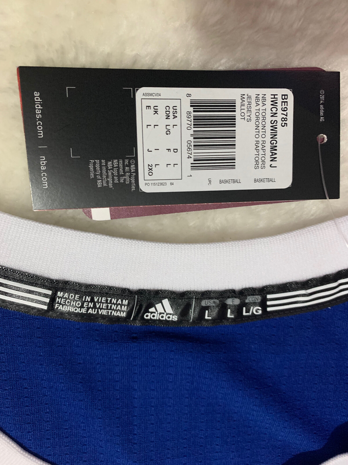 BNWT Adidas Toronto Huskies Raptors Demar DeRozan Swingman Jersey Large