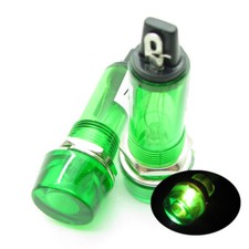 10x Green DC24V 10mm Power Signal Indicator Light Plastic LED Pilot Lamp XD10-3
