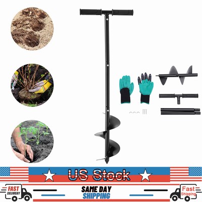 6'' Fence Manual Post Hole Auger Hand Drill Post Hole Digger Earth Auger