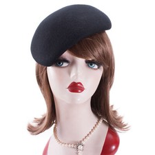 Women 100 Wool Felt Tilt Hat Cocktail Fascinator Untrimmed Pillbox Base A597